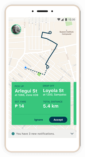 Florist Touch delivery driver app on mobile